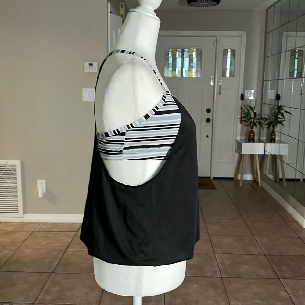 Nike Layered Tankini Swim Top